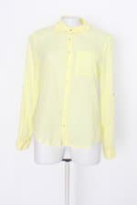 Camisa cor doce feminina amarela com Transparência
