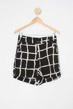 Shorts lizie feminino preto estampado