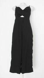 Macacão lizie feminino preto com Recortes