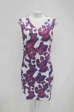 Vestido luigi bertolli feminino branco com folhagem e Forro
