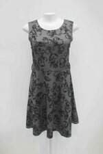 Vestido world fashion feminino preto listrado com Flocado