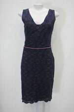 Vestido mob feminina azul com Fenda e Forro