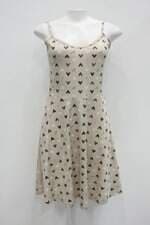 Vestido feminino bege estampado