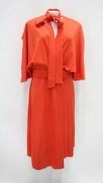 Vestido le lis blanc feminino laranja com Fenda