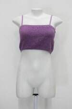 Regata cropped c&a feminina roxa com Franzido