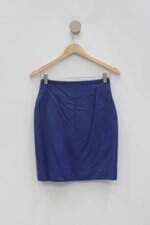 Saia Pierre Ballmain feminina azul com Fenda
