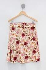 Saia marisa feminina floral com cinto 