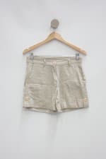 Shorts feminino bege com Bordado