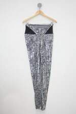 Calça dpaetê splash feminina prata com Recortes