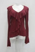 Blusa manga longa feminina vermelha com Jabô