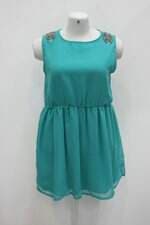 Vestido mineral feminino verde com Bordado e Forro