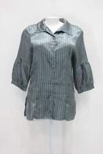 Blusa feminino  estampado verde  com Fenda