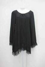 Blusa feminina preta com Renda