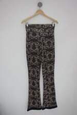 Calça de tecido feminina estampada