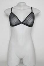 Sutiã true body feminino preto com Renda e Transparência