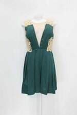 Vestido patbo para c&a feminino verde com Bordado e Bojo