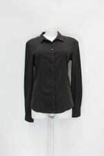 Camisa dafiti feminina preta com Barra Mullet