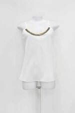 Regata feminina branca com Bordado