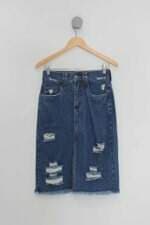 Saia Jeans feminina azul