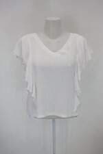 Blusa mink feminina branca com Babado