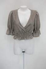 Blusa cropped belart feminino listrado