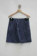 Saia marisa feminina azul com Pregas e Forro