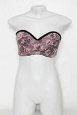 Top feminino rosa sem alças com Bojo