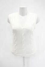 Colete tricot masculino off-white