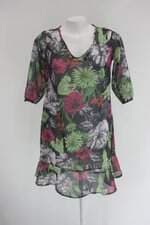 Vestido rovitex feminino preto floral com Transparência