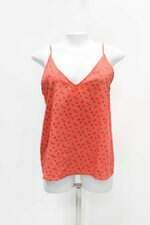 Blusa feminina laranja estampada