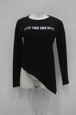 Blusa Riachuelo feminina preta com Assimetria e Silk