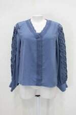 Blusa feminina azul com Renda