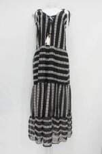 Vestido regina salomão feminino preto com Forro e Recortes