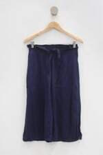 Calça de tecido feminina azul