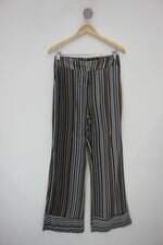 Calça de tecido mob feminina listrada