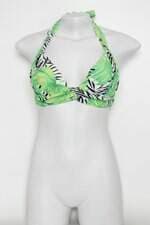 Top de biquíni feminino verde  estampado com Bojo