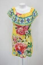 Vestido pura essência feminino amarelo floral 