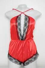 Baby doll urbanic feminino vermelho com Renda