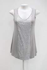 Regata Pernambucanas feminina cinza com Paetê