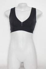 Top Esportivo feminino preto com Tiras