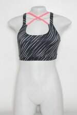 Top Esportivo marisa feminino preto estampado com Tiras