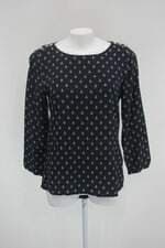 Blusa de seda j.crew feminina azul estampada