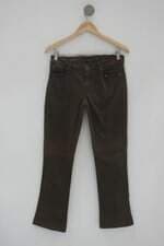 Calça de sarja flare seven for all mankind feminina marrom