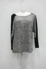 Blusa gris feminina com Hotfix