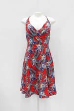 Vestido barred's feminino estampado com Forro