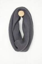 Lenço Tubular  tricot feminino cinza