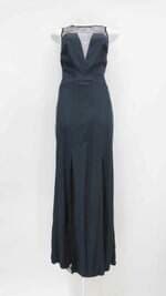 Vestido de Festa animale feminino bicolor com Renda