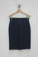 Saia feminina azul com Fenda 
