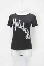 Camiseta feminina preta com Silk e Paetê