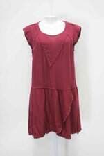 Vestido hering feminino vermelho com Sobreposição e Bordado